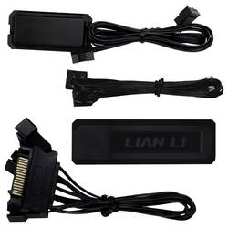 Lian Li Lian Li UNI FAN TL Wireless LCD Lüfter, ARGB, PWM, 3er-Pack inkl. Controller PC větrák s krytem černá (š x v x h) 120 x 28 x 124 mm