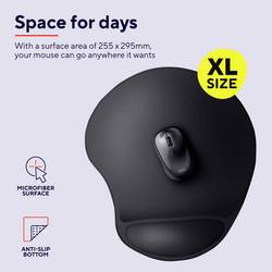Trust XL Gel-Mauspad podložka pod myš ergonomická černá
