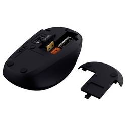 Trust YVI+ MULTI-DEVICE WIRELESS MOUSE BLACK optická myš, přenos bezdrátový, Bluetooth®, USB, 3 tlačítko, 1600 dpi, černá