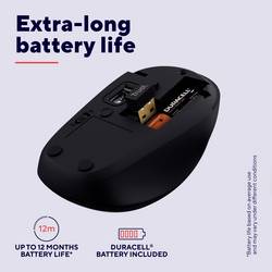 Trust YVI+ MULTI-DEVICE WIRELESS MOUSE BLACK optická myš, přenos bezdrátový, Bluetooth®, USB, 3 tlačítko, 1600 dpi, černá