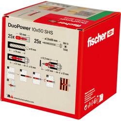 Fischer 535461 DUOPOWER 10x50 S LD 2komponentní hmoždinka 50 mm 10 mm 25 ks
