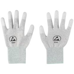 TRU COMPONENTS TC-12539844 ESD rukavice světle šedá vel. Oblečení: M Polyamidové vlákno, PU povlak 1 pár