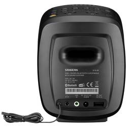 Sangean DCR-83 A500459 stolní rádio, DAB+, FM, AUX, Bluetooth, USB, s USB nabíječkou, funkce alarmu, černá