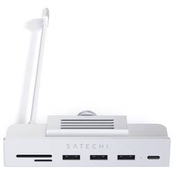 Satechi ST-UCICHS USB Hub 3 + 1 port USB-A, USB-C®, SD, microSD USB 3.0 5 GBit/s stříbrná Clamp Hub