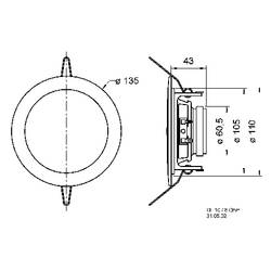 Visaton DL 10 - 8 Ohm stropní reproduktor, 30 W, bílá, 1 ks