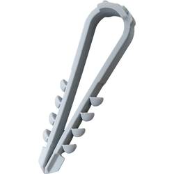 N & L Dübelklemmschelle 6-20mm upevňovací příchytka zástrčný 501STN Průměr kabelového svazku (rozsah) 6 do 20 mm pro zástrčnou montáž do zdiva, s rozpínací