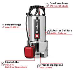 Einhell 4170765 GC-DP 7035 N ECO PLUS hadicové čerpadlo 19000 l/h 8 m