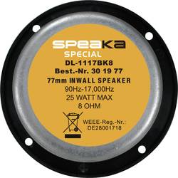 SpeaKa Professional DL-1117 vestavný reproduktor 25 W 8 Ω černá 1 ks