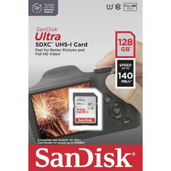 SanDisk SDXC Ultra 128GB (Class 10/UHS-I/140MB/s) karta SDHC 128 GB UHS-Class 1 vodotěsné, nárazuvzdorné