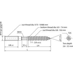 TOOLCRAFT 159652 šroub se závitovým dříkem M10 100 mm ocel galvanizováno zinkem 50 ks