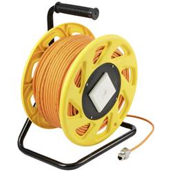 Renkforce RJ45 síťový naviják kabelu CAT 7a S/FTP 90.00 m oranžová kulatý