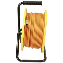 Renkforce RJ45 síťový naviják kabelu CAT 7a S/FTP 90.00 m oranžová kulatý