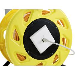 Renkforce RJ45 síťový naviják kabelu CAT 7a S/FTP 90.00 m oranžová kulatý