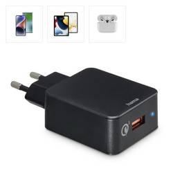 Hama USB nabíječka, 1x USB A , 19.50 W, černá