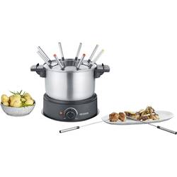 Severin 2470 fondue 1500 W 8 napichovátek na fondue nerezová ocel kartáčovaná, černá