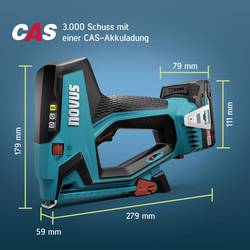 Novus Tools J-551, 031-0376 akumulátorová sponkovačka, Typ 11 , Typ 53F, dĺžka 6 - 14 mm, akumulátor, vč. nabíječky, kufřík