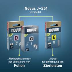 Novus Tools J-551, 031-0376 akumulátorová sponkovačka, Typ 11 , Typ 53F, dĺžka 6 - 14 mm, akumulátor, vč. nabíječky, kufřík