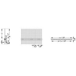Fischer Elektronik pinová lišta (standardní) Počet řádků: 1 Počet kontaktů v řadě: 20 10059432 1 ks