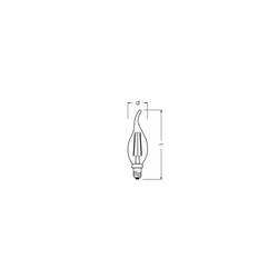 OSRAM HOMELIGHTING 4099854468797 LED Energetická třída (EEK2021) D (A - G) E14 svíčkový tvar, ve větru 1.8 W teplá bílá (Ø x v) 35.00 mm x 35.00 mm vlákno 1 ks