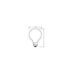 OSRAM HOMELIGHTING 4099854466465 LED Energetická třída (EEK2021) D (A - G) E27 kulatý tvar 5.9 W teplá bílá (Ø x v) 95.00 mm x 95.00 mm nestmívatelné 1 ks