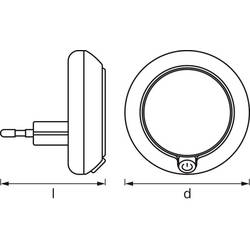OSRAM HOMELIGHTING Lunetta Round White 4099854530616 LED noční světlo teplá bílá bílá