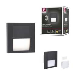 Paulmann 80001 Tsaro eckig 80x36mm Nástěnné vestavné svítidlo, LED, 1 W, černá (matná)