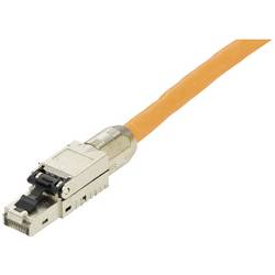 Renkforce RJ45 síťový naviják kabelu CAT 6a (surový kabel CAT 7) S/FTP 50 m oranžová bez halogenů