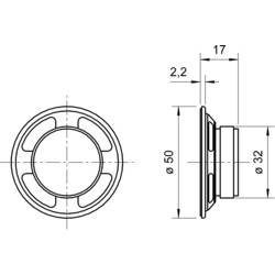 Visaton 2901 miniaturní reproduktor Hlučnost: 83 dB 3 W 1 ks