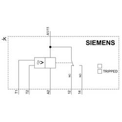 Siemens ochranné relé motoru s termistorem 24 V DC/AC 1 přepínací kontakt 1 ks 3RN2000-2AA30 teplota motorového vinutí
