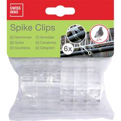 Swissinno 1 238 001K Spike-Clips upevňovací klipsy Vhodný pro značku (odpuzovače) Swissinno Taubenabwehr-Spikes 6 ks