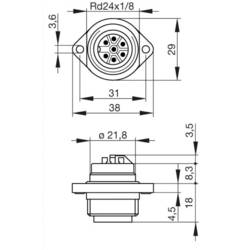 Hirschmann CA 6 GS 932 326-100-1 kulatý faston, 1 ks