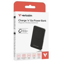 Verbatim Charge n Go Essentials powerbanka 5000 mAh, Power Delivery 3.0, QC 3.0, Adaptivní rychlé nabíjení, USB-C®, černá