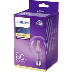 Philips LED 929001387901 LED Energetická třída (EEK2021) E (A - G) E27 kulatý tvar 7 W = 60 W teplá bílá (Ø x d) 95 mm x 140 mm vlákno 1 ks