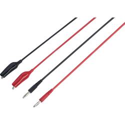 VOLTCRAFT MSL-100 měřicí kabel zástrčka 4 mm 1.00 m černá, červená 1 ks