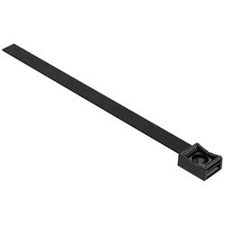 Hebotec podstavec s lepicí páskou, ke spojování, se soklem, k našroubování, háčková a flaušová část, (š x v) 10 mm x 150 mm, černá, 1 ks