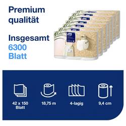 TORK toaletní papír T4-System Kleinrollen Toilettenpapier 4-lag T4 110406 Počet vrstev: 4 vrstev 42 ks