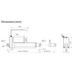 TRU COMPONENTS lineární servomotor TC24-50-250 TC-13492776 délka 50 mm Posuvná síla 250 N 24 V/DC 1 ks