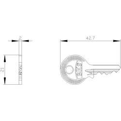 Siemens 3SU1950-0FD80-0AA0 3SU19500FD800AA0 klíč s ochranou před natočením (d x š x v) 43 x 21 x 2 cm 1 ks Piece