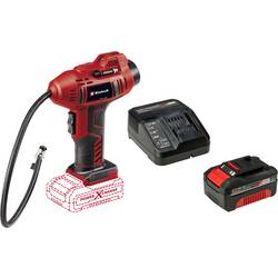 Einhell 2071010+4512042, Akumulátorový kompresor, 11 bar, vč. 1 akumulátoru, vč. nabíječky, digitální displej, automatické vypnutí