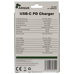 Inter-Tech PD-2065 USB nabíječka, USB Power Delivery (USB-PD) , Rychlonabíječka, USB-C® zástrčka, 65 W, Power Delivery 3.0, černá