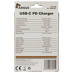 Inter-Tech PD-2100 USB nabíječka, USB Power Delivery (USB-PD) , Rychlonabíječka, 100 W, Power Delivery 3.0, černá