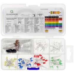 Quadrios sada LED červená, zelená, žlutá, modrá, studená bílá, teplá bílá kulatý 3 mm 9000 mcd 30 ° 20 mA 2 V, 3 V