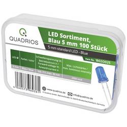 Quadrios sada LED modrá kulatý 5 mm 2000 mcd 35 ° 30 mA 3.0 V Box