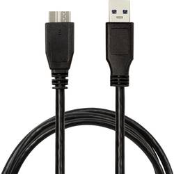 LogiLink USB kabel USB 3.2 Gen1 USB-A zástrčka, USB Micro-B 3.0 zástrčka 1.00 m černá CU0026