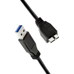 LogiLink USB kabel USB 3.2 Gen1 USB-A zástrčka, USB Micro-B 3.0 zástrčka 1.00 m černá CU0026