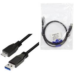 LogiLink USB kabel USB 3.2 Gen1 USB-A zástrčka, USB Micro-B 3.0 zástrčka 1.00 m černá CU0026