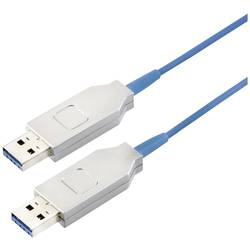 LogiLink USB kabel USB 3.2 Gen1 USB-A zástrčka, USB-A zástrčka 10.00 m modrá Aktivní se zesílením signálu CU0101