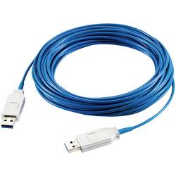 LogiLink USB kabel USB 3.2 Gen1 USB-A zástrčka, USB-A zástrčka 10.00 m modrá Aktivní se zesílením signálu CU0101