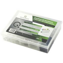 Quadrios sada LED červená, zelená, žlutá, modrá, studená bílá, teplá bílá kulatý 5 mm 9000 mcd 35 ° 20 mA 3.0 V