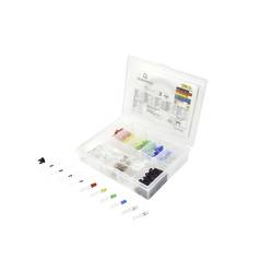 Quadrios sada LED červená, zelená, žlutá, modrá, studená bílá, teplá bílá kulatý 5 mm 9000 mcd 35 ° 20 mA 3.0 V